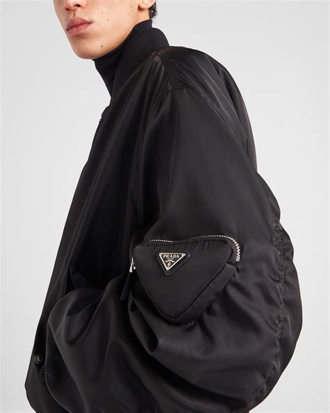 prada milano bomber jacket|prada nylon bomber jacket.